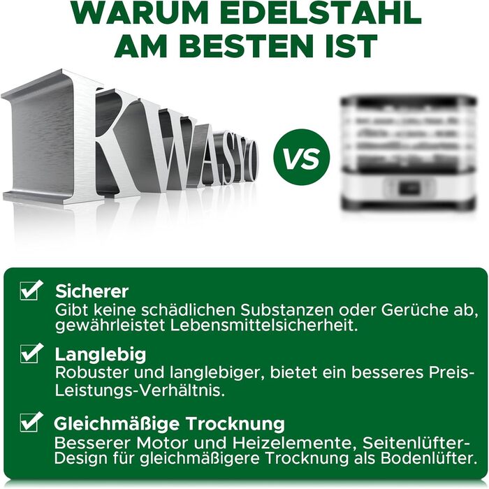 Дегідратор 12-рівневий 1000 Вт Kwasyo