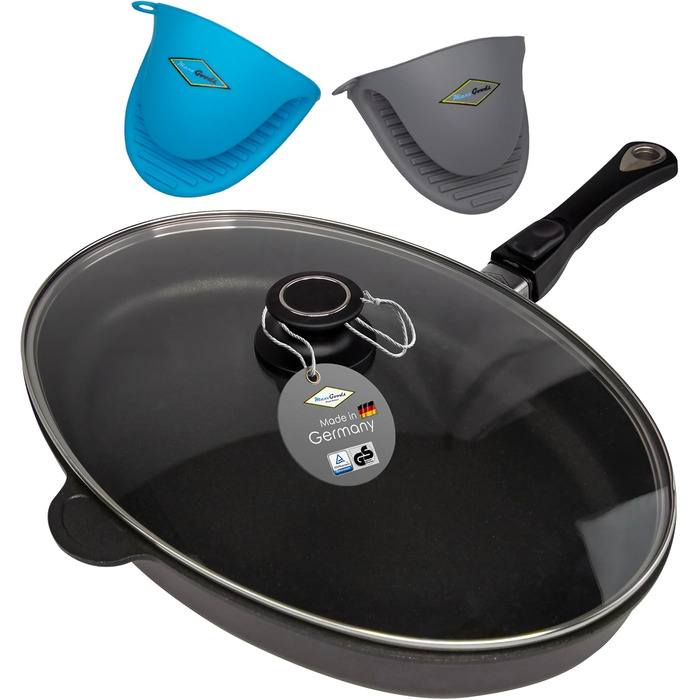 Сковорода для рыбы со стеклянной крышкой MaxxGoods