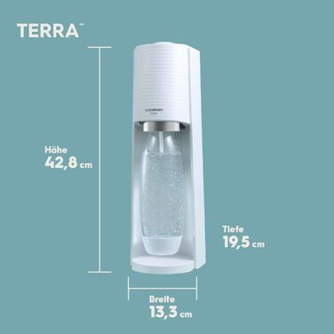 Набір для газування води, 5 предметів, 3 л білий Terra SodaStream