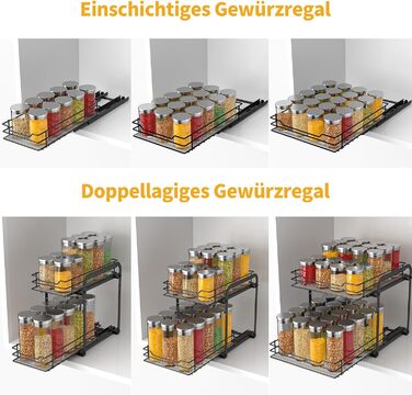 Підставка для спецій розсувна 22,2 x 26,4 x 5.6 см Vialex