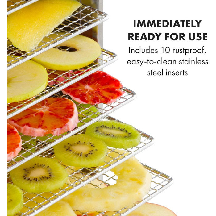 Дегідратор на 10 полок, 1000 Вт  Captain Jerky 110 Klarstein