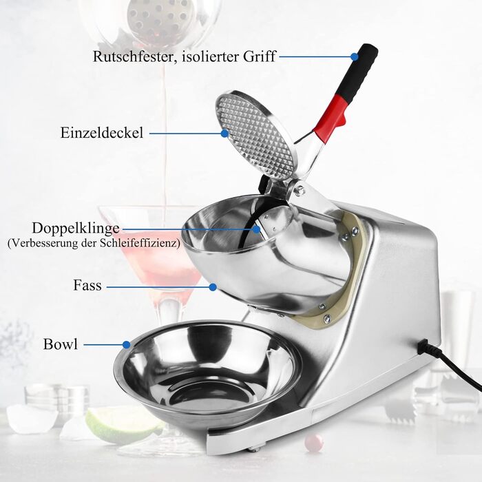 Електричний льодоподрібнювач 300 Вт Tosucs