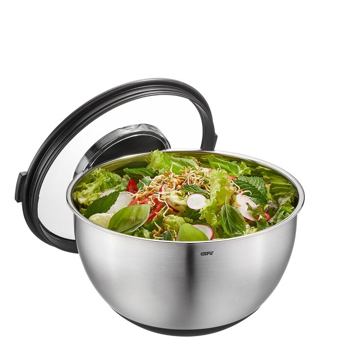 Набір мисок з нержавіючої сталі з кришками, 2 предмети Muovo Gefu