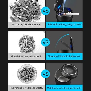 Автомобільна попільничка чорна Fcslvy