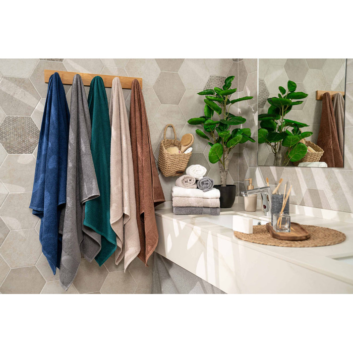 Рушник махровий Ardesto Benefit, 50х90см, 100% бавовна, сірий