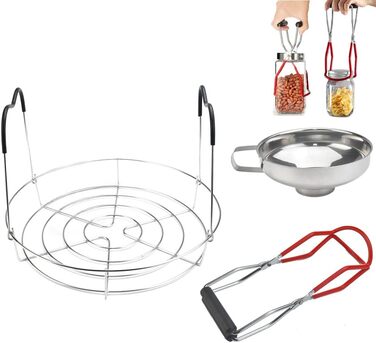 Набор для консервации, 3 предмета, серебристый/красный WENRERO