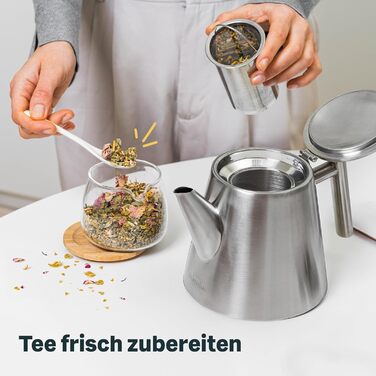 Чайник SILBERTHAL из нержавеющей стали со вставкой сетчатого фильтра 1 л Vialex