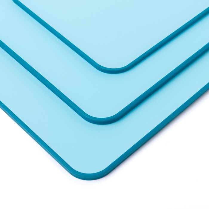 Набір з 3-х обробних дощок Fissman 41х28, 36х24, 31х20, колір СИНІЙ пластик, ТПР (8055)