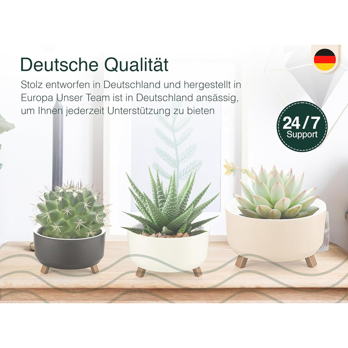 Набір горщиків для квітів 3 шт. Uandu