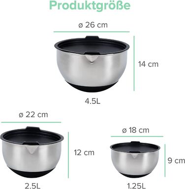 Набір страв для змішування 3 шт. з кришкою Coninx