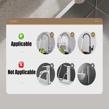 Органайзер для кухонного крана Baxnore з алюмінію, підвісна стійка для зливу крана з піддоном для крапель, тримач для губки для кухонної мийки, стійка для зливу кухні (чорний)