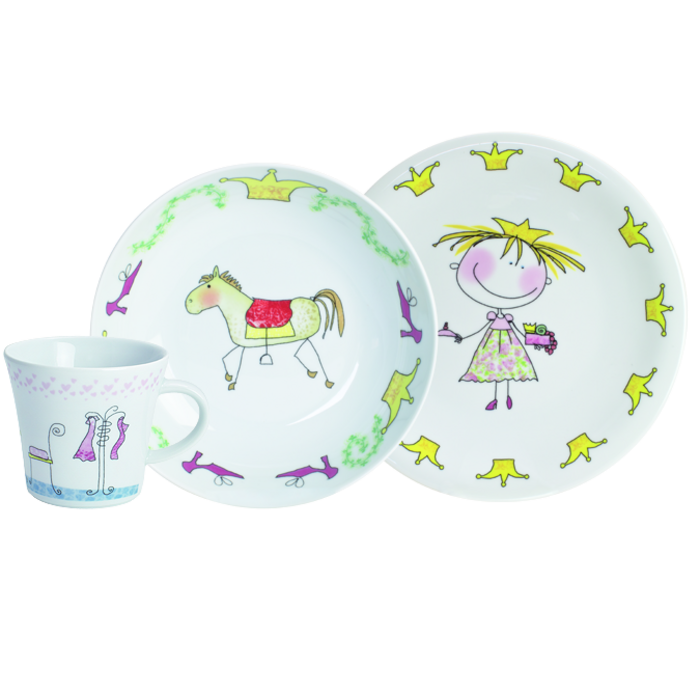 Набір дитячого посуду 3 предмета Kiddie Tableware Fairy-Tale Princess Kahla