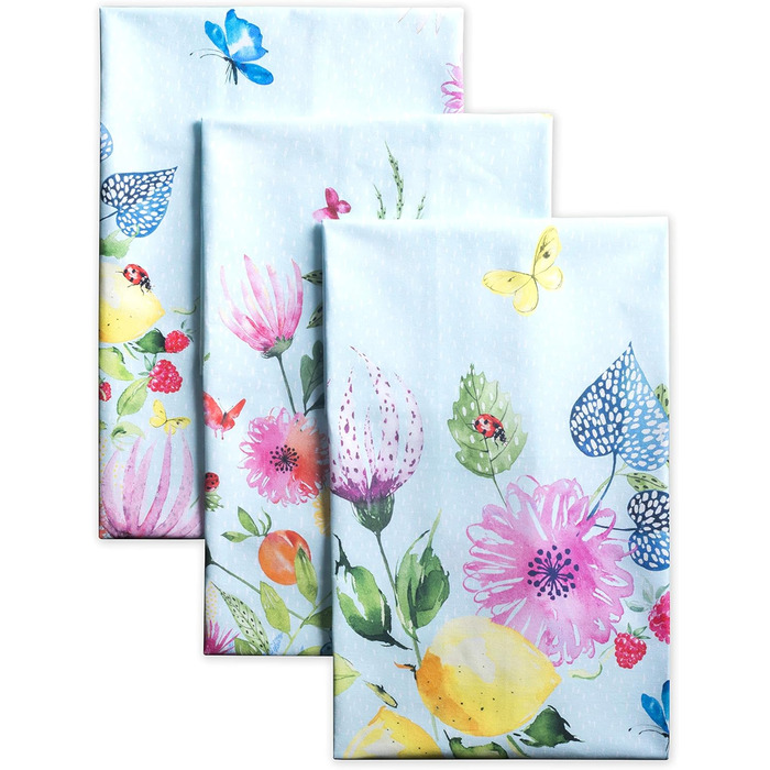 Набір із 3 багатоцільових кухонних рушників Maison d&39 Hermine Сільське Різдво зі 100 бавовни Барні рушники День подяки/Різдво (50 см x 70 см) (Jardin D&39ete - М&39ятний)