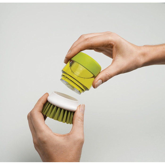 Щітка для миття посуду з дозатором миючого засобу сіра Palm Scrub Joseph Joseph