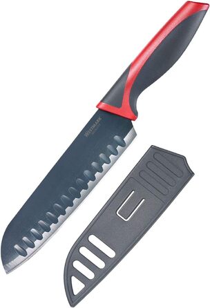 Набір ножів Westmark 5 шт. , 1 велика обробна дошка та 4 ножі, обробна дошка 37 х 25,5 см, лезо кухарського ножа/ножа для хліба по 20 см, лезо канцелярського ножа 12 см, лезо ножа для чищення овочів 8 см, 145222E6 (ніж Сантоку)