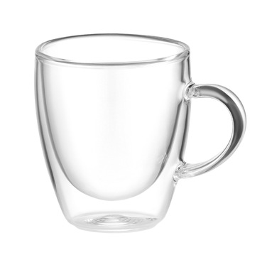 ARDESTO Набор чашек с ручками и двойными стенками, 100мл, 2шт, боросиликатное стекло, прозрачное