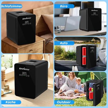 Міні-холодильник 10 л чорний Enventor