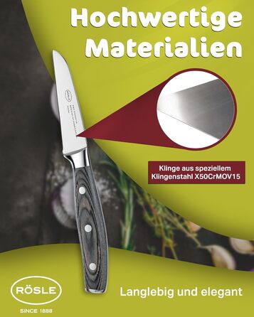 Нож для овощей 9 см Wolfgrey Rosle