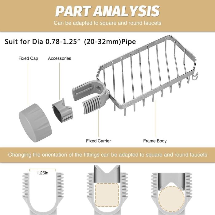 Полиця без свердління, нержавіюча сталь ZeJlo