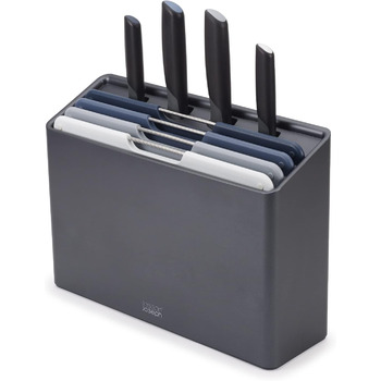 Набір обробних дощок та ножів, 8 предметів в корпусі, сірий Folio Plus Joseph Joseph