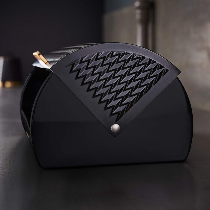 Хлібниця з нержавіюча сталь чорна 28,3 х 39 х 18,5 см TOWER