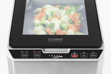 Камерний вакуумний пакувальник з нержавіючої сталі, вакуумна камера 3л 70 л/хв, подвійне зварювання, регульований час вакууму та зварювання, 1417 одинарний, 40 -