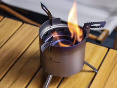 Титанова дров'яна піч зі знімними підставками iBasingo