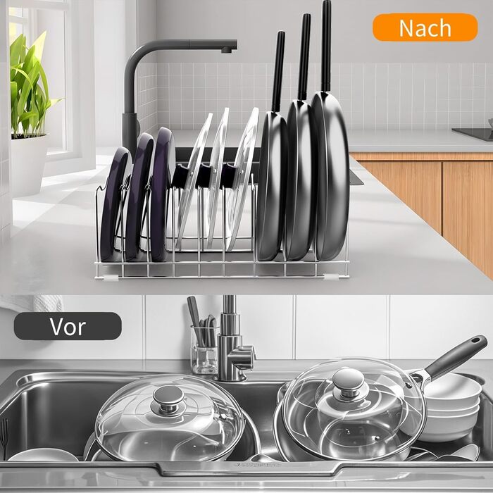 Подставки для посуды на 10 отделений 2 шт черный FLSEPAMB