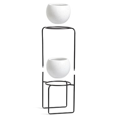 Підставка для вазонів 69,2x30,5x21,9 см чорно-біла Nesta Zweistufiger Pflanzenhalter Umbra