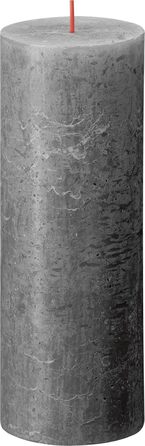 Свічки Bolsius Rustic Pillar Candles - Оливково-зелені - Набір з 4 шт. - Декоративні побутові свічки - Час горіння 60 годин - Без запаху - Натуральний рослинний віск - Без пальмової олії - Оливково-зелені (19 x 7 см, Антрацит)