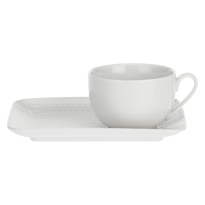 Чашка для чаю з блюдцем La Porcellana Bianca APEREGINA, порцеляна, 12 х 8 см, 300 мл