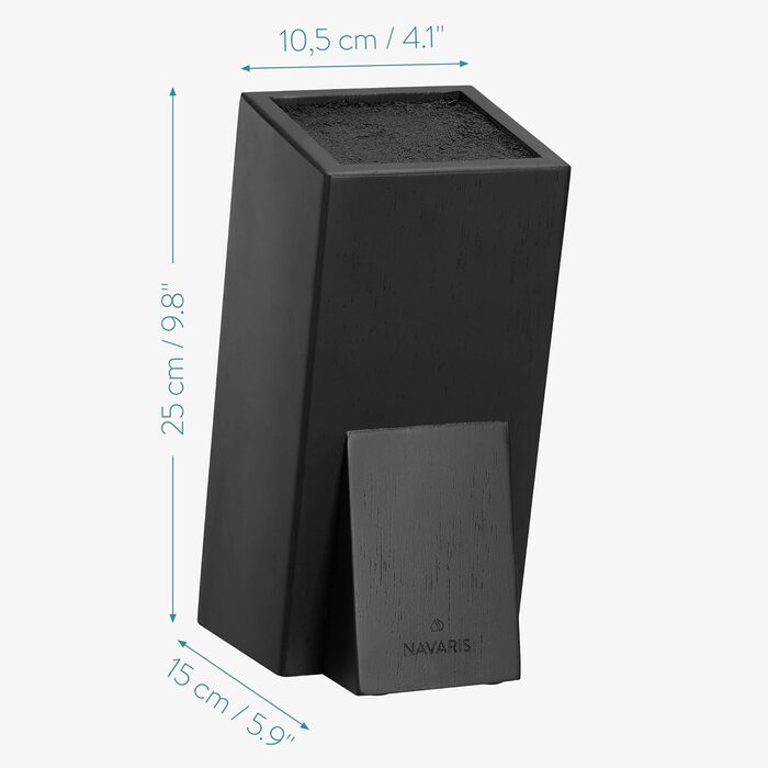 Блок для ножів з деревини акації із вставкою із щетини 25 см Navaris