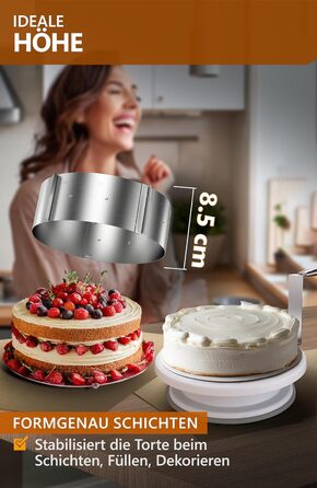 Кольцо для выпечки 8,5 см раздвижное 16-30 см 4smile