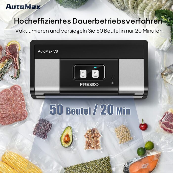 Вакуумный упаковщик из нержавеющей стали 18 л/мин 140 Вт Fresko