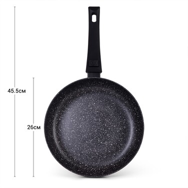 Сковорідка для смаження Fissman FIORE 26x5,2 см зі знімною ручкою (14294)