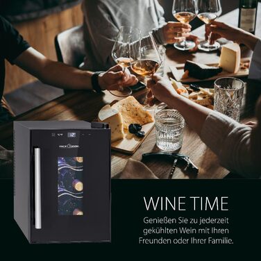 Винний холодильник до 6 пляшок чорний Profi Cook