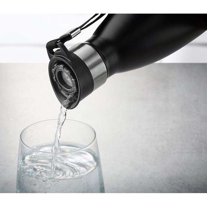 Термобутылка для напитков 500 мл, черная Olimpio Gefu