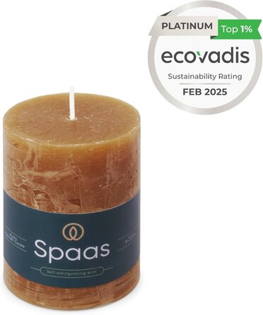 Свічка Spaas Rustic Pillar 70/95 мм 35 шт. - світло-рожева (коньячна)