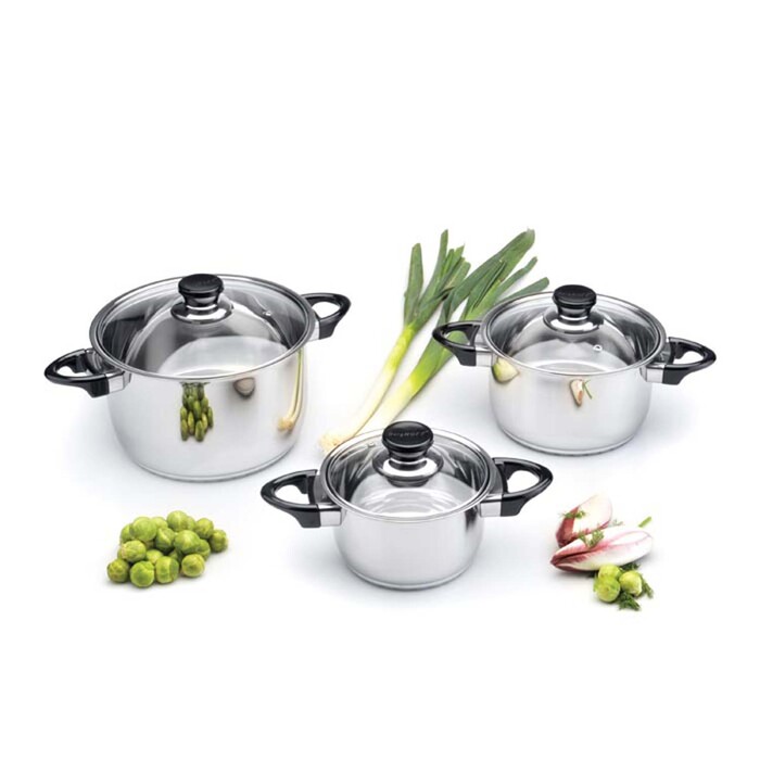 Набір посуду BergHOFF Vision Prima зі склян. кришками, 6 пр.