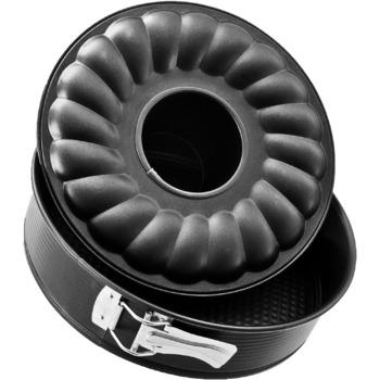 Роз'ємна форма Zenker плоска та трубчасте дно Ø 30 см форма для випічки з 2 днами, професійний набір форм для тортів, з високоякісним антипригарним покриттям, легко розформовується для соковитих тортів і пирогів, кількість