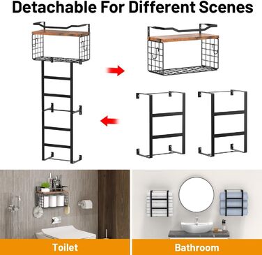 Настінний тримач для рушників чорний GLARETEX