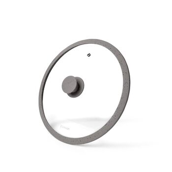 Крышка Fissman ARCADES 26 см с силиконовым серым ободом (9924)