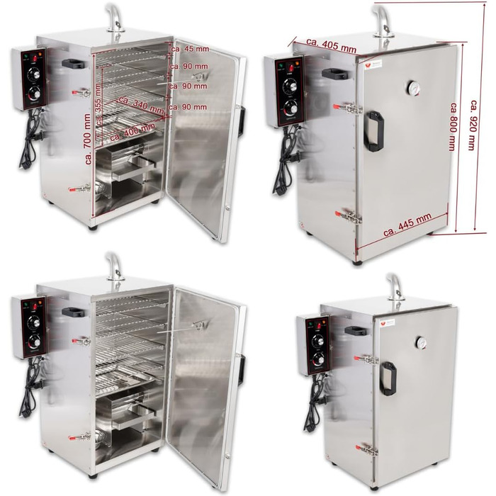 Електрична коптильня з нержавіючої сталі з термоізоляцією Beeketal