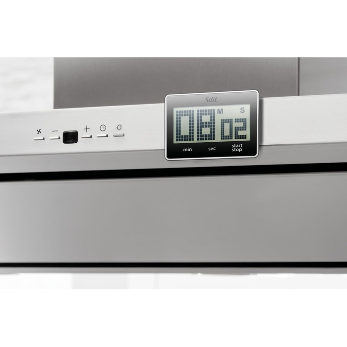 Цифровий таймер Silit Attimo, 9 x 7 см, кухонний таймер, таймер зворотного відліку, цифровий таймер для яєць, пластик, чорний 0 Чорний