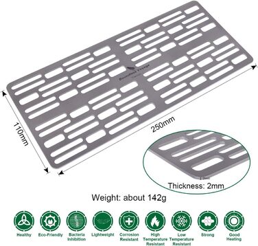 Титановая угольная пластина для барбекю Boundless Voyage