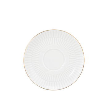 Блюдце комбинированное 12 см, белое с золотистым ободком Amina Goldrand Seltmann Weiden