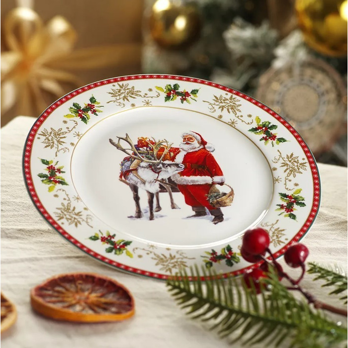 Тарілка Fissman CHRISTMAS 19,5 см фарфор (13781)