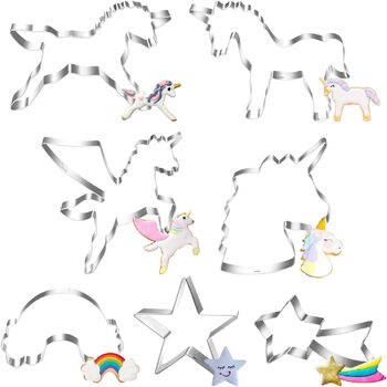 Різдвяні формочки для печива, набір формочок для печива гном Санта Клаус, формочка для печива з нержавіючої сталі у формі лося, формочка для печива з 4 головами лося, подарункові формочки для печива для випікання помадних тортів (барвиста тема A2)