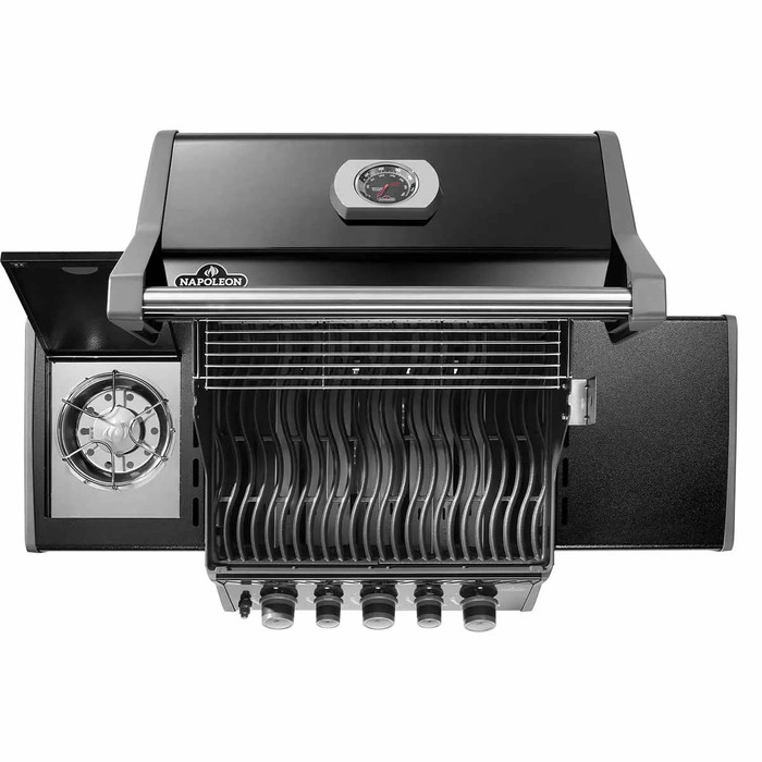 Газовий гриль Napoleon Rogue 425R з бічним пальником Sizzle Zone та вертілем, чорний RB425RSBPK-2-UA-R Код: 013123
