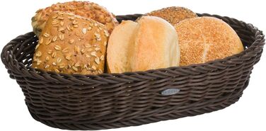 Багатоцільовий кошик, підходить для готелів і громадського харчування, овальний, приблизно 32 x 23 x 7 см, коричневий Saleen